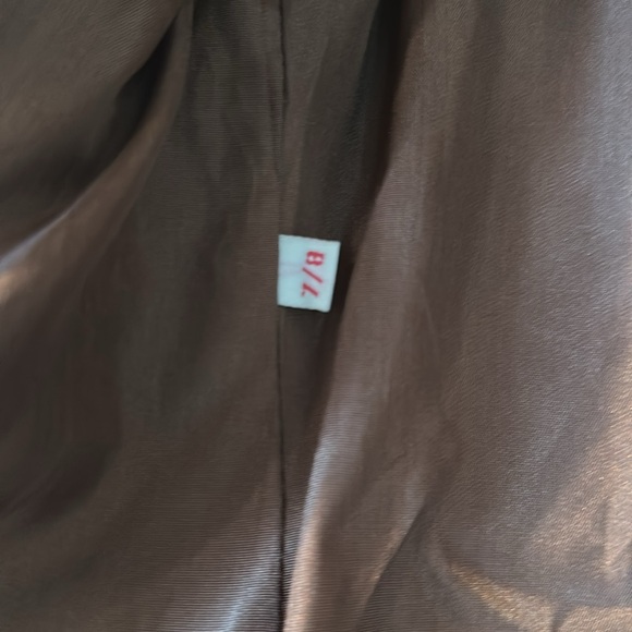 Vintage brown leather suede jacket size 7/8 - Picture 5 of 13